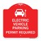 Signmission Electric Vehicle Parking Permit Required With Electric Car Graphic, A-DES-RW-1818-24114 A-DES-RW-1818-24114 - alternate 1
